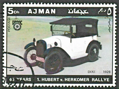 5 Dh DIXI 1928, HUBERT V. HERKOMER RALLE, AJMAN, EUAE, 1970 Foto 1 de 2
