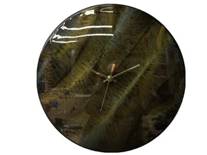 Black and Gold Resin Wall Clock 33cm - Picture 1 of 8