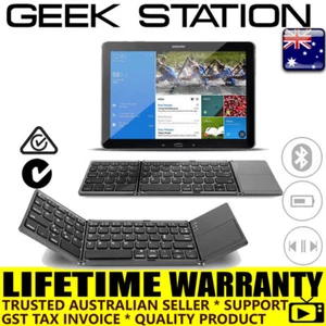 Foldable Folding Bluetooth Wireless Keyboard Touchpad mouse for Phone Tablet PC - Picture 1 of 6