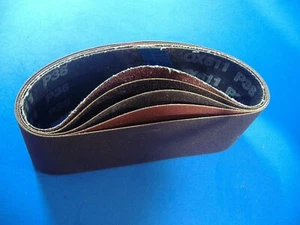LOT OF FIVE 2 1/2" X 16" SANDING BELTS 36 50 100 150 220 GRIT - Picture 1 of 1