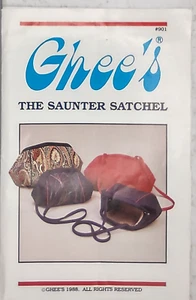 Ghees Sewing Pattern The Saunter Satchel Handbags Vintage 1988 - Picture 1 of 4