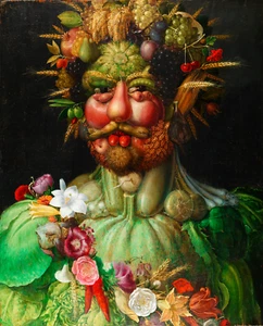Poster dipinto uomo Rodolfo II d'Absurg come Vertumnus Arcimboldo XL - Foto 1 di 1