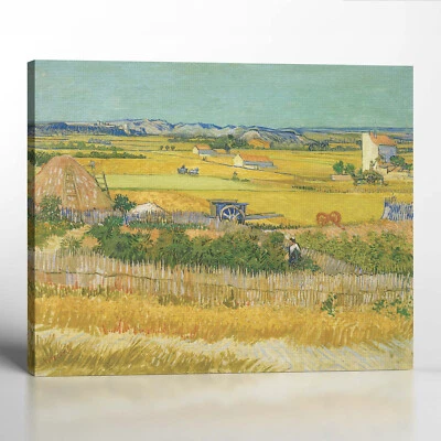 Harvest by Van Gogh, Vincent Van Gogh Wall Decor, Van Gogh Canvas Wall Art - Image 1 of 4