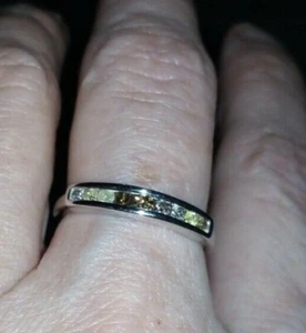 #1 Gorgeous 100% Genuine 1/3ct Multi-Colour Diamond Sterling Silver Ring N - O - Picture 1 of 10