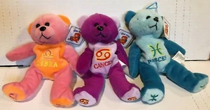 Horóscopo del Zodiaco 7" Oso Peluche Real Estilo Bolsa de Frijoles - Imagen 1 de 7