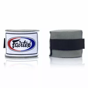 Fairtex HW2 Stretch Boxing Hand Wraps Grey 4.5M Inner Gloves Protection Wrist - Picture 1 of 1
