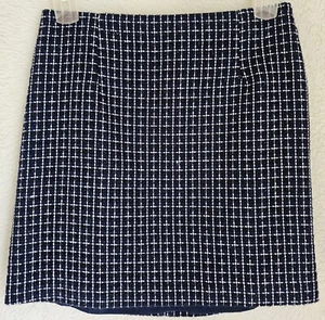 Lilly Pulitzer Womens Skirt Size 6 Blue White Black Plaid - Picture 1 of 24
