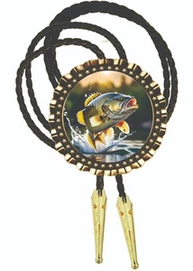 Corbata Bolo arte salto pez lubina regalo para papá accesorios - Imagen 1 de 1