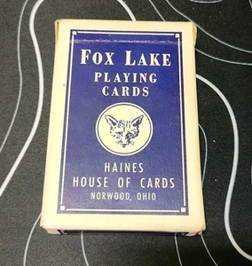 FOX LAKE JUEGO DE CARTAS HAINES CASTILLO DE NAIPES CON INSTRUCCIONES - Imagen 1 de 2