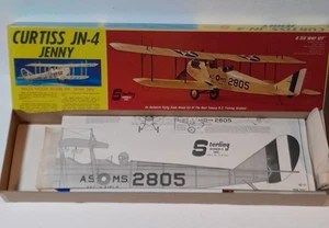 Vintage Sterling Curtiss JN-4 Jenny Six-Way Balsa Model Kit E1 - Picture 1 of 11