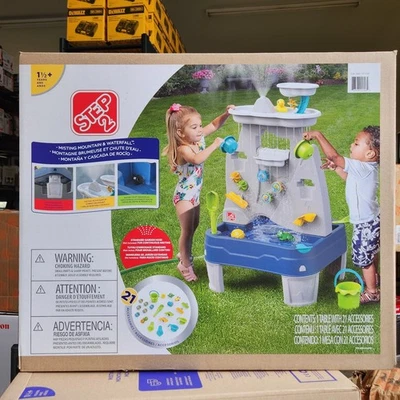 NEW Step2 Misting Mountain & Waterfall Water Table 21-piece Play Table - Image 1 of 2
