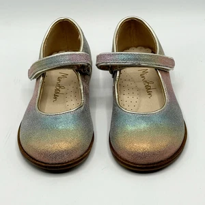 Mini Boden Sparkle Mary Jane in arcobaleno metallizzato - nuovo senza etichette - bambini EU 24 / US 8 - Foto 1 di 11