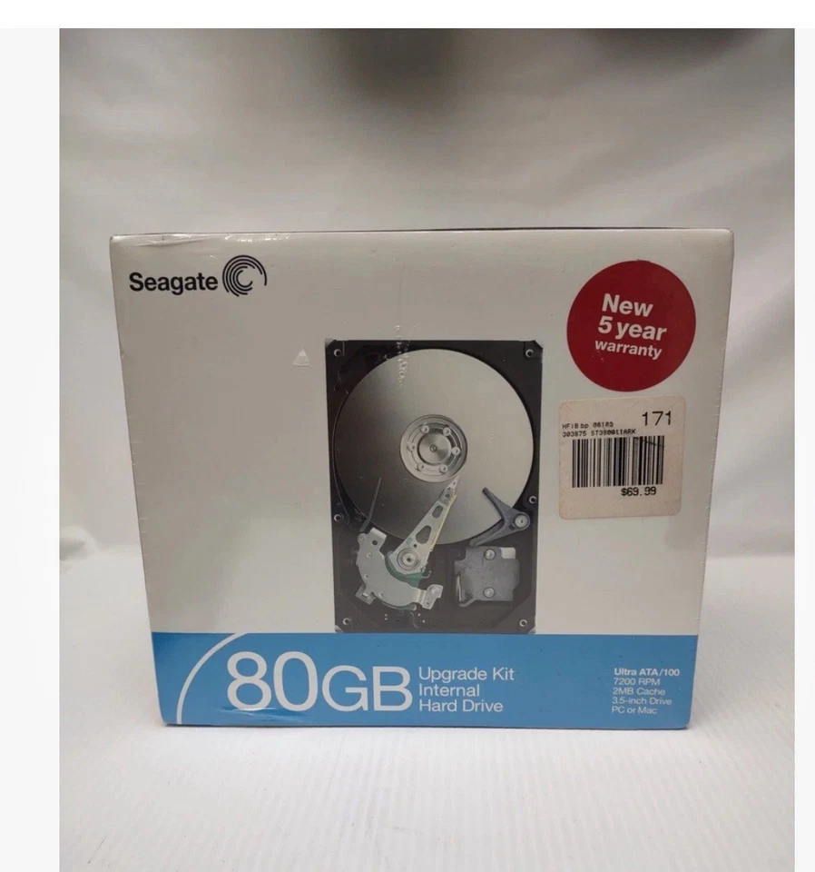 Seagate 100GB Internal Hard Drive Upgrade Kit Ultra ATA/100 7200RPM 3.5" - NIB - Image 1 of 1