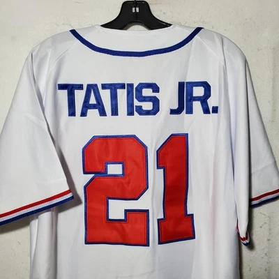 Camiseta de béisbol República Dominicana para hombre grande Tatis Jr 21 tocados clásicos Foto 1 de 4