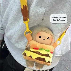 Handmade 15/17cm Doll Clothes Size Fits for LABUBU Cute Hamburger Bag Outfits - Picture 1 of 2