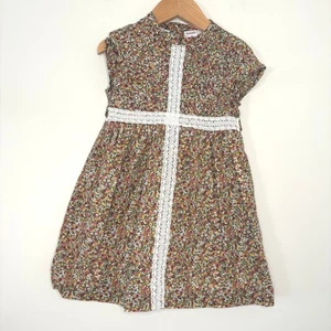 Newness Floral Dress Girls Lace Trim Party Casual Outfit Size 4 - Picture 1 of 10