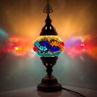 Turkish Moroccan Mosaic Table Bedside Desk Tiffany Night Lamp Light