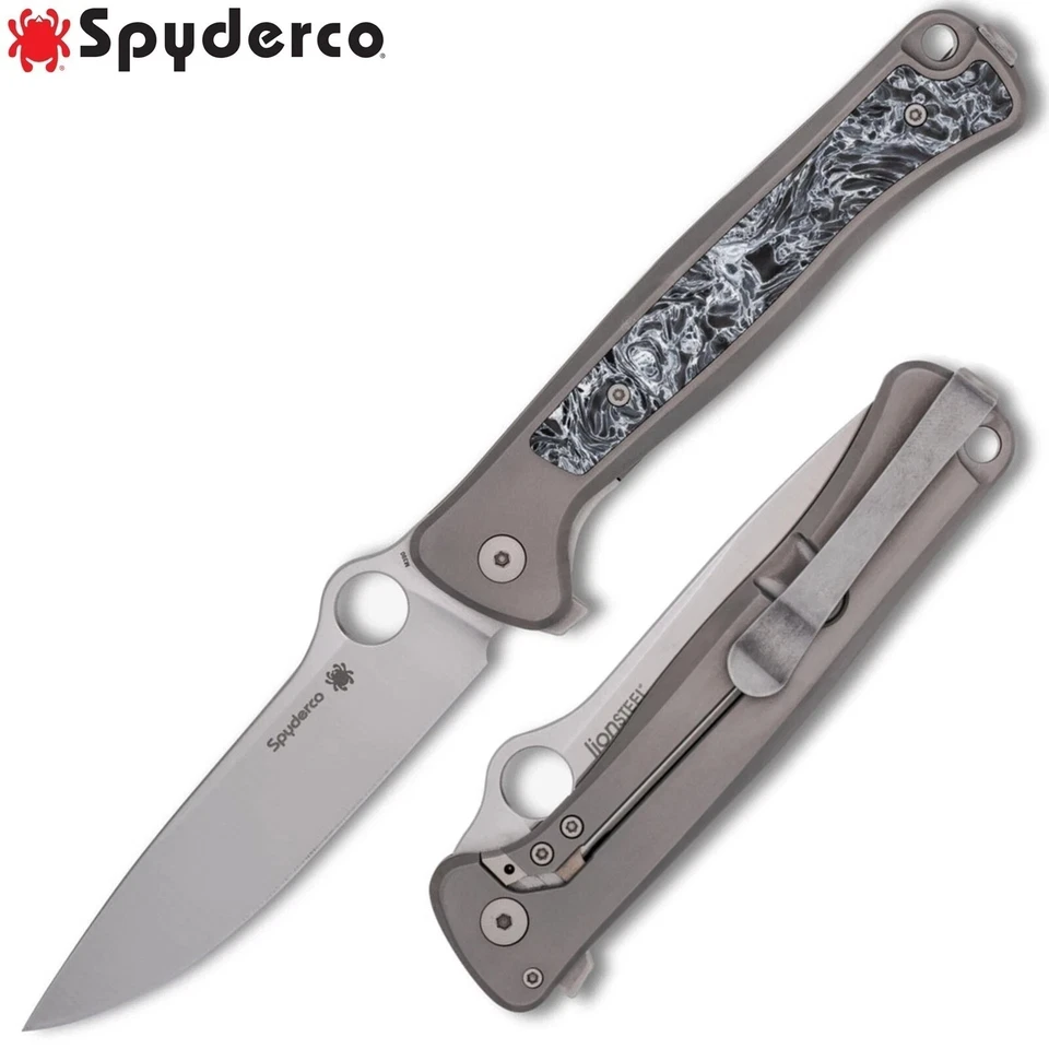 Spyderco Knives Slym R.I.L. Frame Lock C271TIP Titanium M390 Steel Pocket Knife