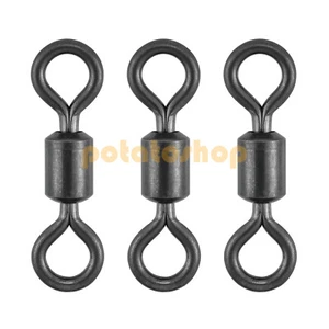 Black Rolling Barrel Swivel All Size 9kg-600kg Meer Karpfenangeln Termial Tackle - Bild 1 von 13