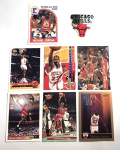 MICHAEL JORDAN / 7 Card Lot / Chicago Bulls / Nm-Mint? / Vintage Lot! + Coupon - Picture 1 of 3