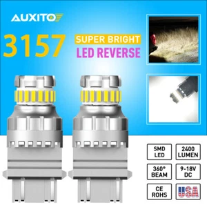 AUXITO 3157 3156 LED Reverse Backup Light White 6500K DRL Parking Tail Bulbs HUS - Picture 1 of 16