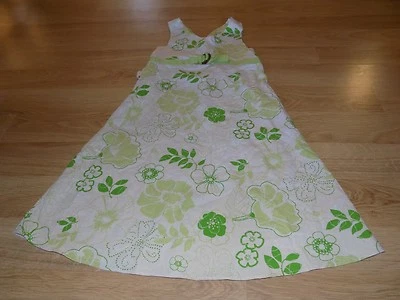 Niñas Talla 14 Bonnie Jean Crema Blanco Verde Floral Flor Vestido de Pascua TBback Foto 1 de 4