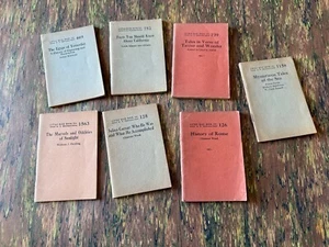 7 Little Blue Books  1920s Haldeman-Julius Co. Egypt California Oddities CAESAR - Imagen 1 de 7