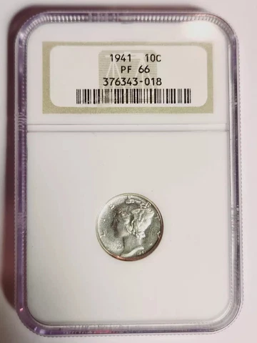 1941 P Mercury Dime NGC PF-66 Cover