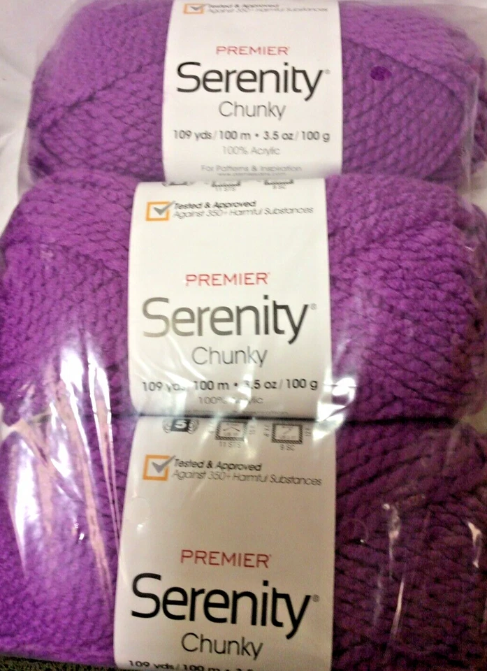 Paquete de 3 Hilos Premier Serenity Gruesos “Orquídea” Foto 1 de 1