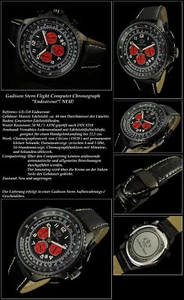 GADISON STERN,Flieger Schwarze Chronograph Herren Uhr - Picture 1 of 1