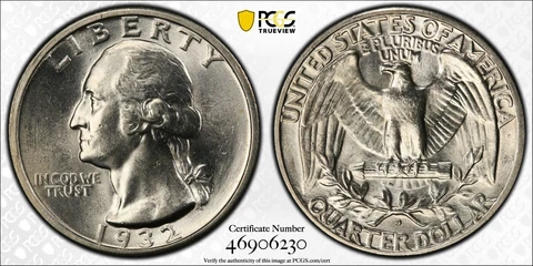 1932 D Washington Quarter 25c PCGS AU 58 Key Date!! Cover