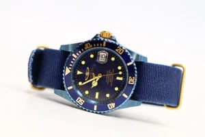 Invicta Pro Diver Automatic 27631 Men's 42mm Stainless Blue Canvas Watch - Picture 1 of 4