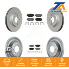 [Front+Rear] Coated Disc Brake Rotors And Ceramic Pads Kit For Kia Rondo