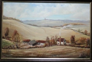 Jean Belcher (1928-2018) Oil On Board. Turville Heath. Bucks - Picture 1 of 8