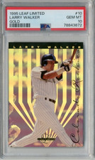 Larry Walker 1995 Leaf Limited Gold   #10 Colorado Rockies POP 1 GEM MINT PSA 10
