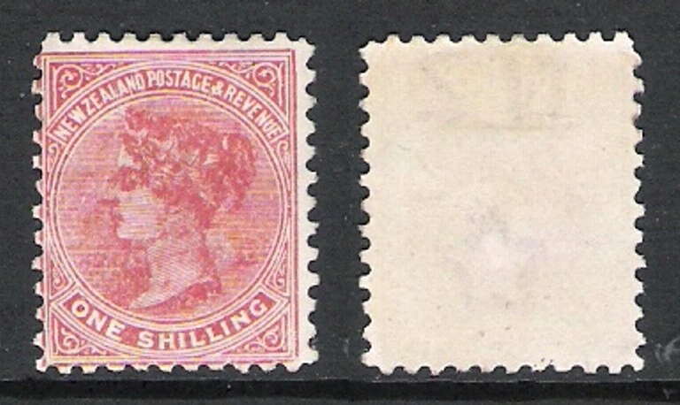 NEW ZEALAND 1897 SSF 1/- RED/BROWN (HM) CP D10k; CV$250 - Image 1 of 1
