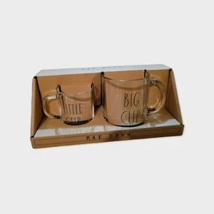 Rae Dunn Glass Mug Set (Big Cup, Little Cup) - Picture 1 of 4