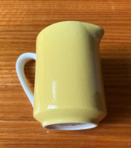Vintage Mikasa Yellow Focus Shape Creamer Milk Jug White Handle Japan 2997 - Picture 1 of 3