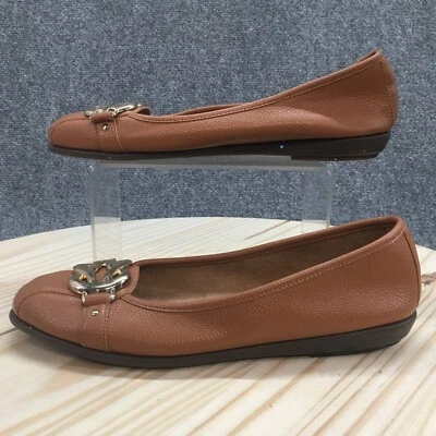 Aerosoles Shoes Womens 10.5 M Big Bet Ballet Flats Brown Faux Leather Casual - Image 1 of 4