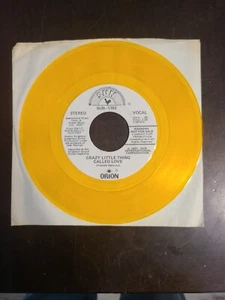 1981 Sun/ Orion Freddie Mercury Crazy Little Thing Called Love Yellow Promo - Picture 1 of 4