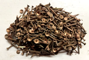 1 Kilo of NEW Copper Boat Nails Assorted & Various Sizes. + some FREE Roves. - Picture 1 of 2