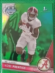 Kobe Prentice 2023 Bowman 1er cromo U refractor verde/99 Alabama SP ROLL TIDE! - Imagen 1 de 3