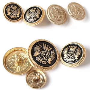 10Pcs Metal Round Shank Button Windbreaker Coat Buttons Sewing Fastener Craft - Picture 1 of 18