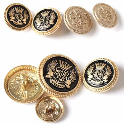 10Pcs Metal Round Shank Button Windbreaker Coat Buttons Sewing Fastener Craft - Image 1 of 4