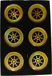 Autocollants EMF bloqueur neutraliser protection bouclier contre téléphones portables boîtier doré - Photo 1 sur 5