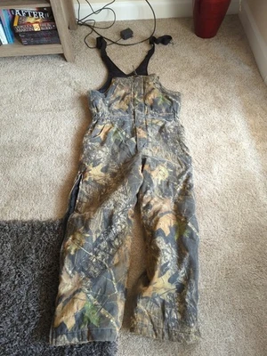 Mono vintage de roble musgo para hombre mediano camuflaje caza babero pantalones hechos en EE. UU. Foto 1 de 4