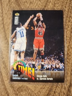 Michael Jordan 1995 Upper Deck Collector’s Choice 🏀 Playoff Time #353 Bulls Foto 1 de 2