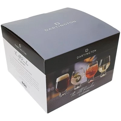 DARTINGTON CRYSTAL Dartington Beer Glasses Set The All Rounder 570m Pack of 4