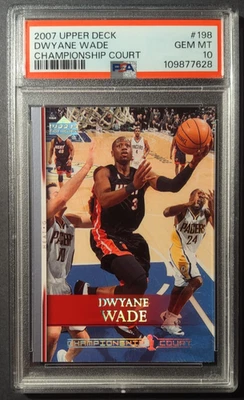 2007-08 UD Dwyane Wade 198 Championship Court PSA 10 - Image 1 of 2