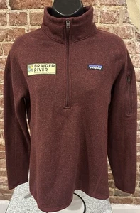 Patagonia Braided River Brewing 1/4 Zip Pullover Womens Medium Mobile Alabama - Picture 1 of 9